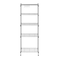 Scaffale professionale 5 ripiani 35 x 55 x 150 cm - 150 kg grigio metallizzato 14_0001535