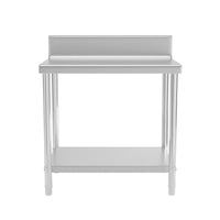 Tavolo da lavoro cucina professionale acciaio inox eninox 80 x 60 cm portata 190 kg 14_0003664