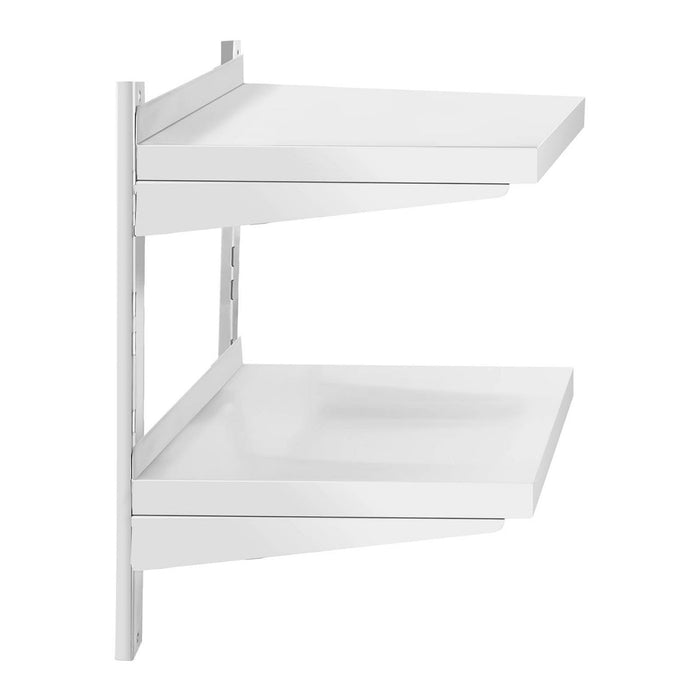Mensola professionale da parete 2 ripiani in acciaio inox 40 x 60 cm 14_0001558