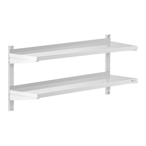 Mensola da cucina professionale in acciaio inox 2 ripiani 40 x 120 cm 14_0001552