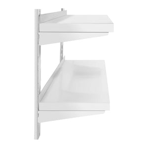 Mensola da cucina professionale in acciaio inox 2 ripiani 40 x 120 cm 14_0001552