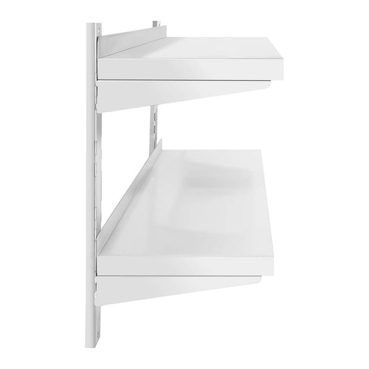 Mensola da cucina professionale in acciaio inox 2 ripiani 40 x 120 cm 14_0001552