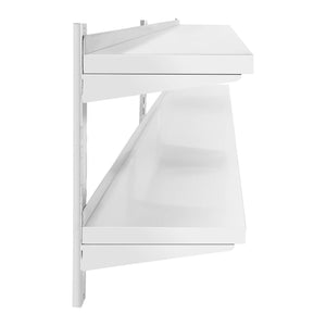 Mensola professionale da parete in acciaio inox - 2 ripiani - 40 x 200 cm 14_0001557