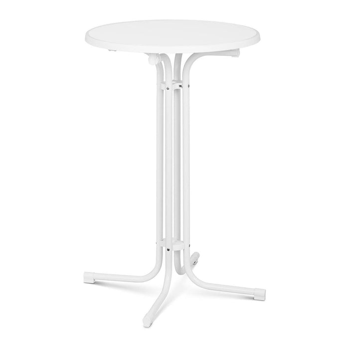 Tavolo da pranzo alto pieghevole pieghevole diametro 70 cm bianco 14_0002373