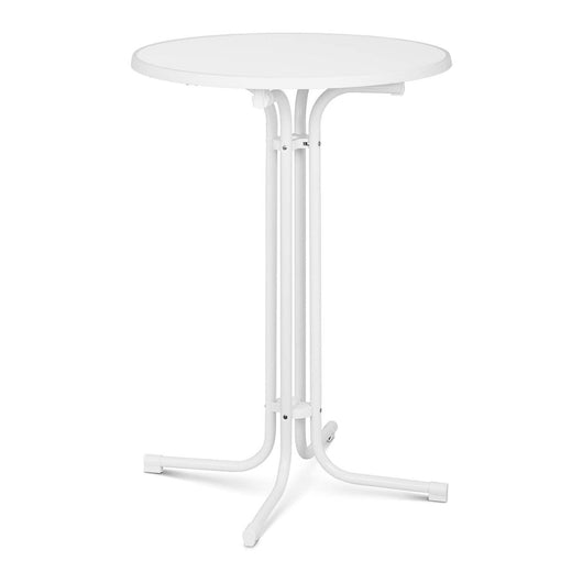 Tavolo pieghevole pieghevole stand pranzo diametro 80 cm bianco 14_0002376