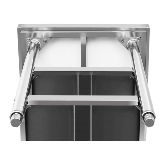 Tavolo da lavoro in acciaio inox - 70 x 180 cm - 600 kg - 3 livelli professionali 14_0005081