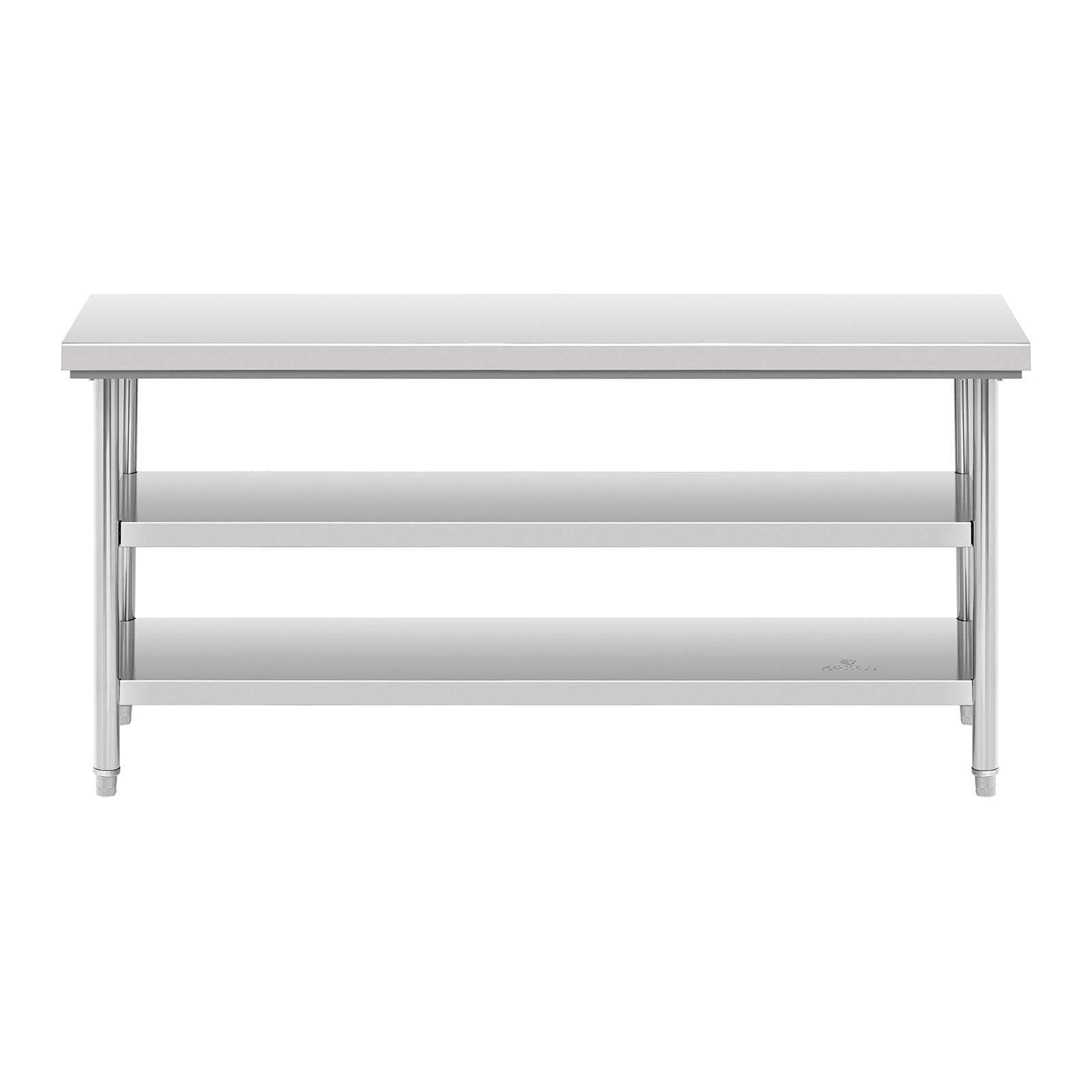 Tavolo da lavoro in acciaio inox cucina in acciaio inox piano macelleria professionale (60 x 180 cm, 3 livelli, portata 600 kg) professionale 14_0005082
