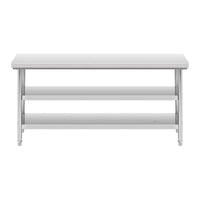 Tavolo da lavoro in acciaio inox cucina in acciaio inox piano macelleria professionale (60 x 180 cm, 3 livelli, portata 600 kg) professionale 14_0005082