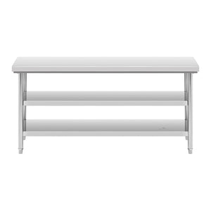 Tavolo da lavoro in acciaio inox cucina in acciaio inox piano macelleria professionale (60 x 180 cm, 3 livelli, portata 600 kg) professionale 14_0005082