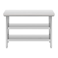 Tavolo da lavoro cucina professionale 120 x 70 cm portata 115 kg inox 14_0003683