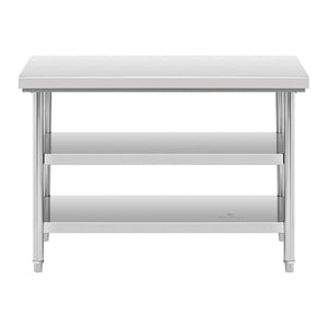 Tavolo da lavoro cucina professionale 120 x 70 cm portata 115 kg inox 14_0003683