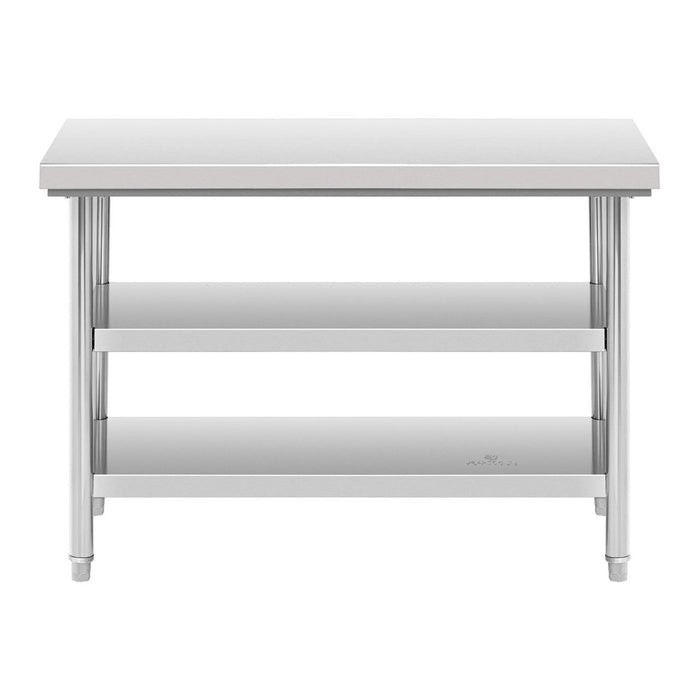 Tavolo da lavoro cucina professionale 120 x 70 cm portata 115 kg inox 14_0003683