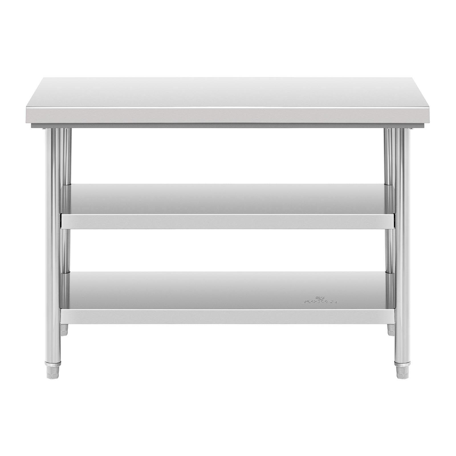 Tavolo da lavoro in acciaio inox 120 x 60 cm 600 kg 3 livelli 14_0003680