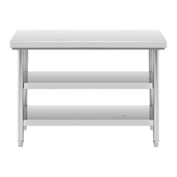 Tavolo da lavoro in acciaio inox 120 x 60 cm 600 kg 3 livelli 14_0003680