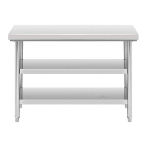Tavolo da lavoro in acciaio inox 120 x 60 cm 600 kg 3 livelli 14_0003680