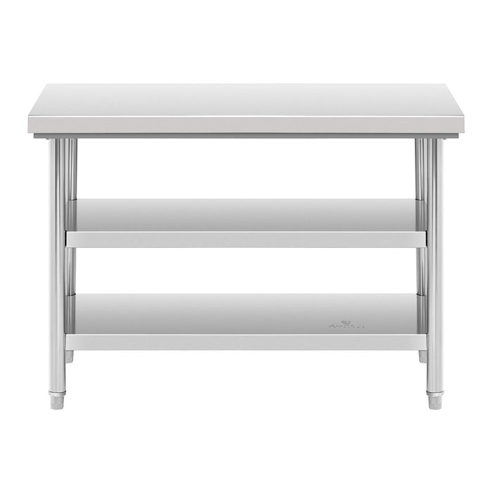 Tavolo da lavoro in acciaio inox 120 x 60 cm 600 kg 3 livelli 14_0003680