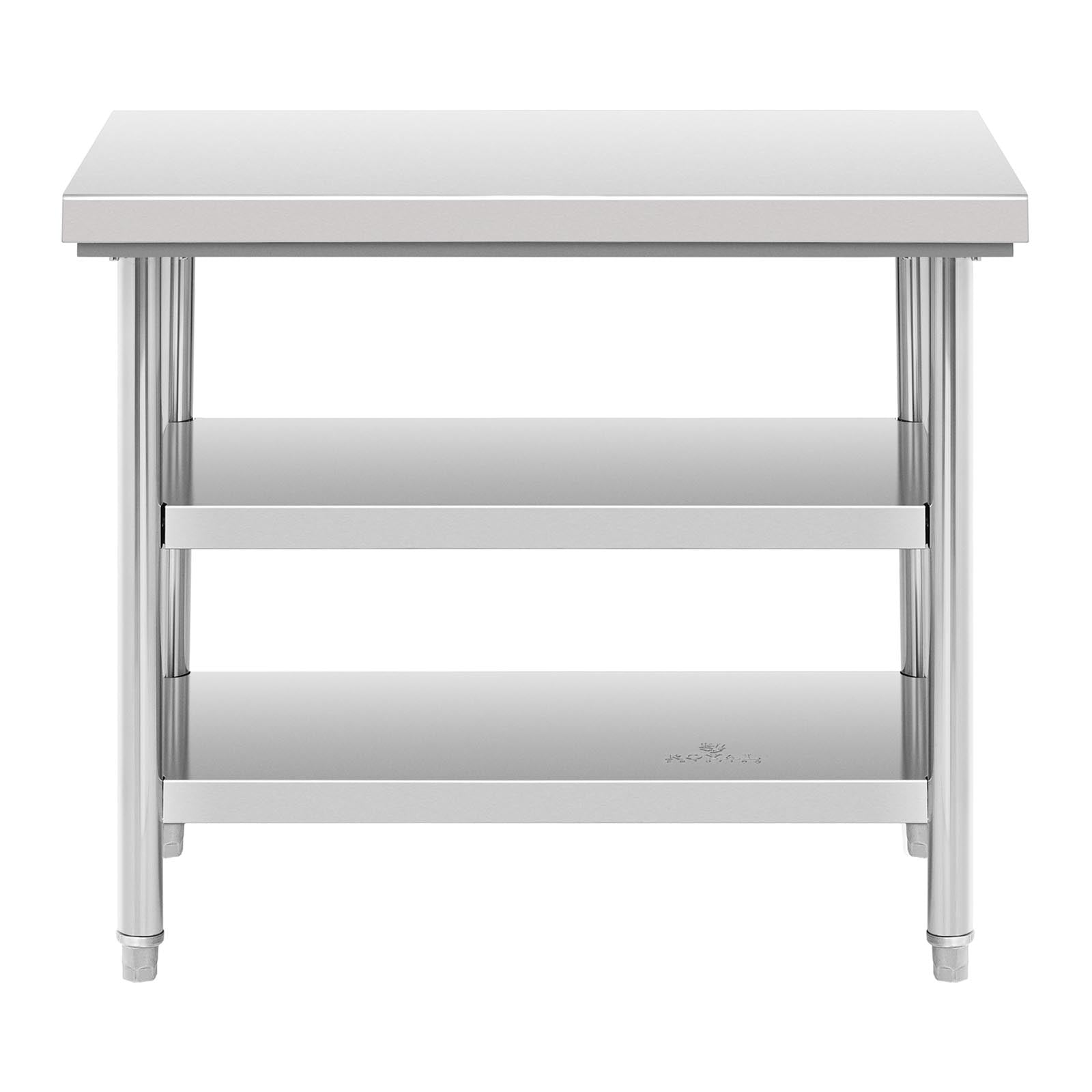 Tavolo da lavoro in acciaio inox 100 x 70 cm 600 kg 3 livelli 14_0003676