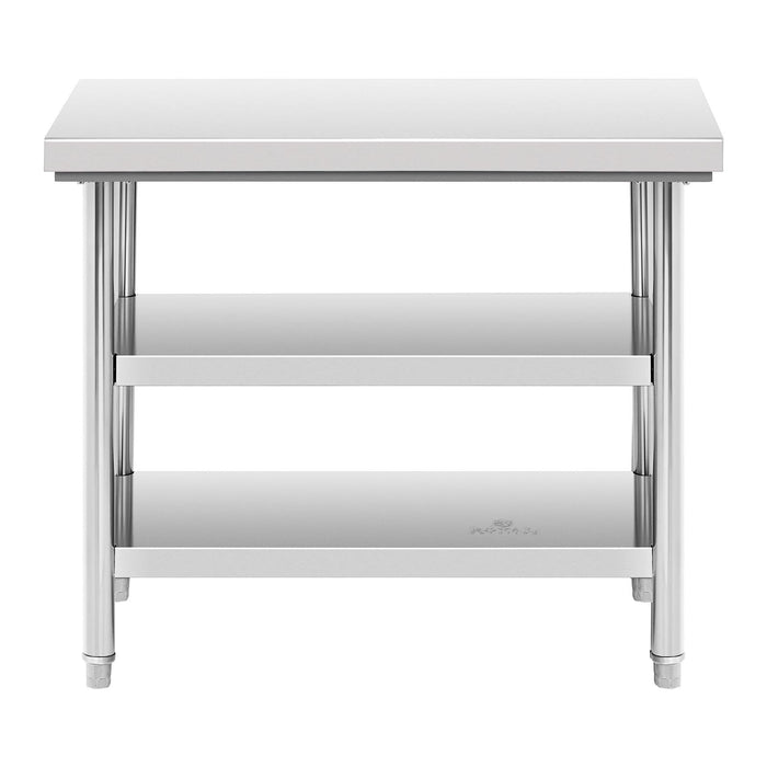 Tavolo da lavoro in acciaio inox 100 x 60 cm 600 kg 3 livelli 14_0003672