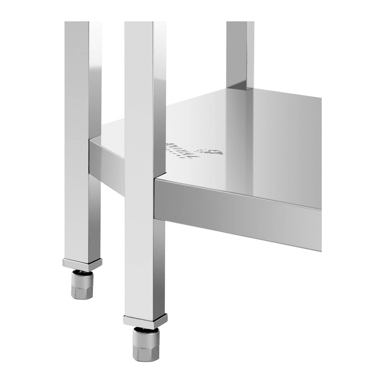 Tavolo da lavoro professionale da cucina in acciaio inox con alzatina 200 x 60 cm 14_0003647