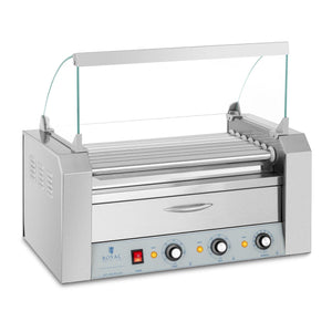 Griglia per salsicce 7 rulli 12 salsicce cassetto scaldavivande 1.765 Watt Acciaio inox 14_0001920