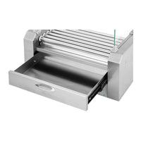 Griglia per salsicce 7 rulli 12 salsicce cassetto scaldavivande 1.765 Watt Acciaio inox 14_0001920