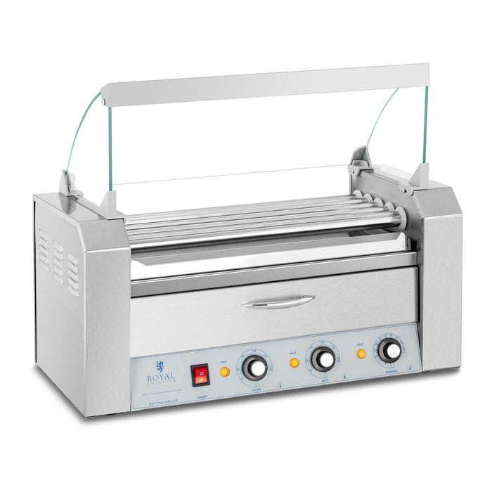 Griglia per salsicce 5 rulli cassetto scaldavivande acciaio inox 14_0001919