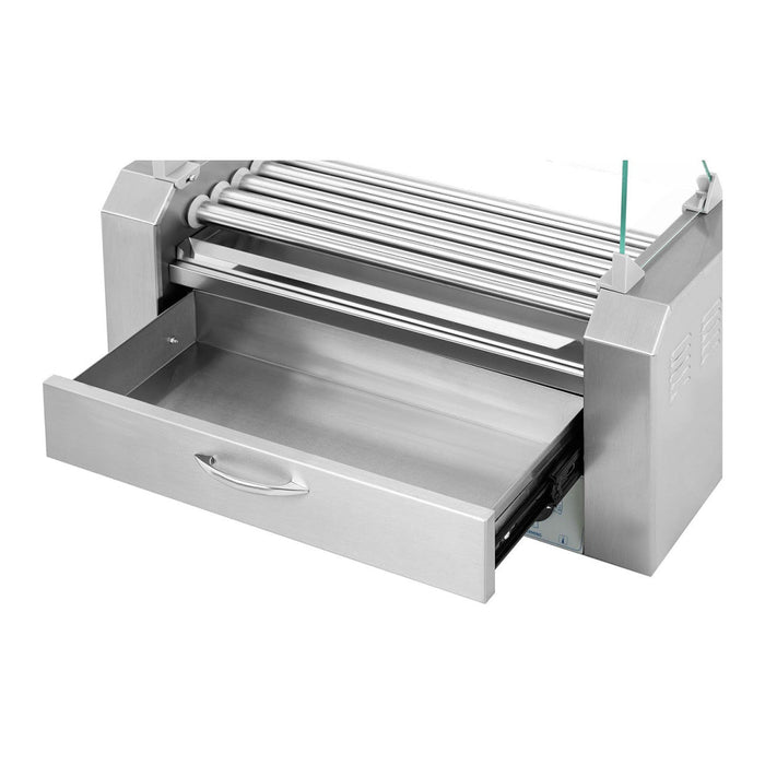 Griglia per salsicce 5 rulli cassetto scaldavivande acciaio inox 14_0001919