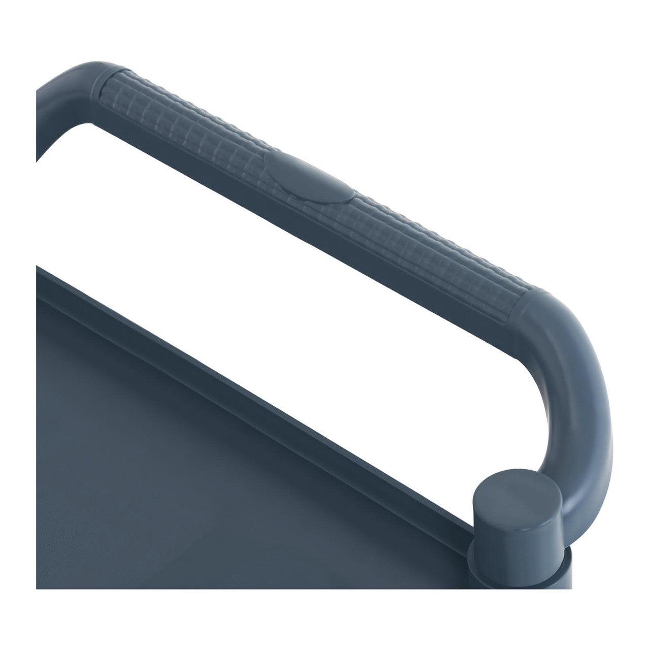 Carrello servizio cucina 3 vassoi su ruote - 150 kg grigio alluminio e plastica 14_0000936