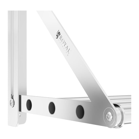 Mensola professionale pieghevole da parete con barre 120 x 45 cm 40 kg inox 14_0008092