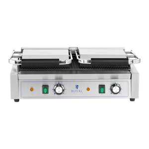 Macchina per panini doppia griglia 3.600 watt apparecchio di cottura professionale rigato acciaio inox 14_0004004