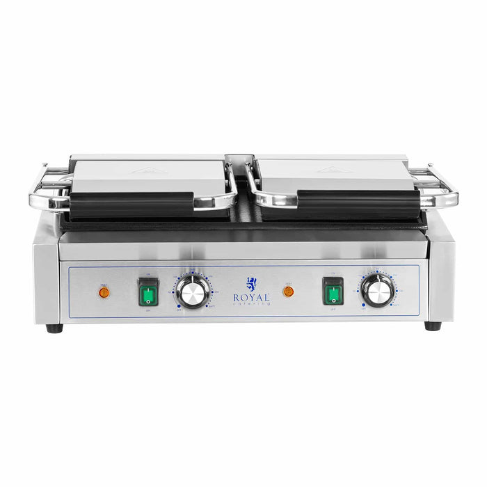 Macchina per panini liscia plancha elettrica doppia tostapane 3.600 watt professionale 14_0004006