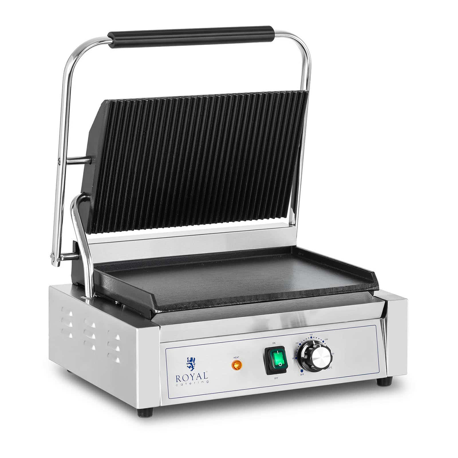 Tostiera elettrica per panini professionale plancha elettrica rigata+liscia 2.200 watt 14_0004008