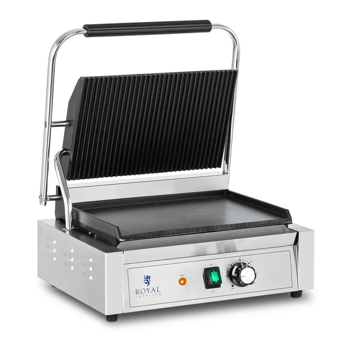Tostiera elettrica per panini professionale plancha elettrica rigata+liscia 2.200 watt 14_0004008
