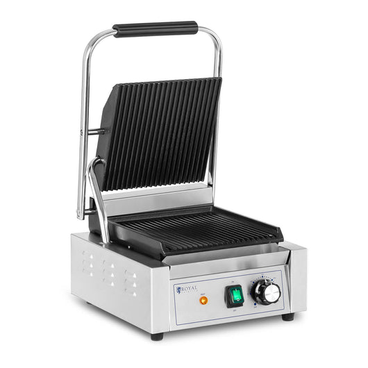Macchina per panini Panini tostatrice 1.800 Watt rigata 50 - 300 °c con raccogligrasso in acciaio inox/ghisa 14_0004010