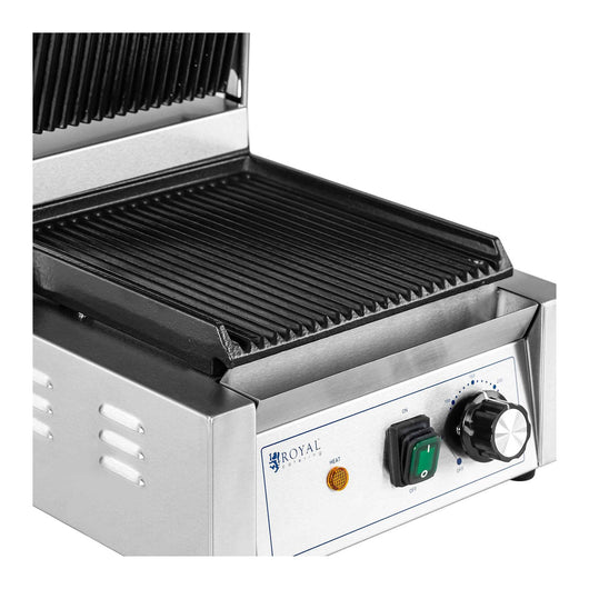 Macchina per panini Panini tostatrice 1.800 Watt rigata 50 - 300 °c con raccogligrasso in acciaio inox/ghisa 14_0004010