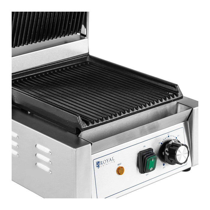 Macchina per panini Panini tostatrice 1.800 Watt rigata 50 - 300 °c con raccogligrasso in acciaio inox/ghisa 14_0004010