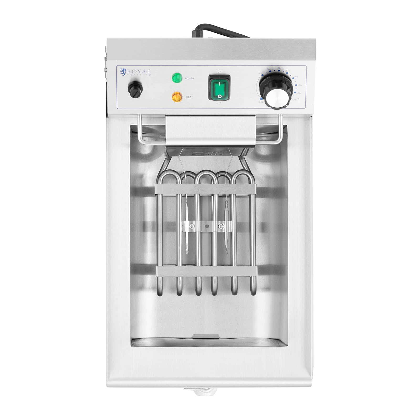 Friggitrice elettrica 9 litri 3.000 watt valvola di scarico professionale zona fredda acciaio inox 14_0003988
