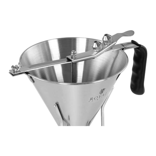 Imbuto a pistone 1,8 l inox 3 ugelli manico ergonomico professionale 14_0004628