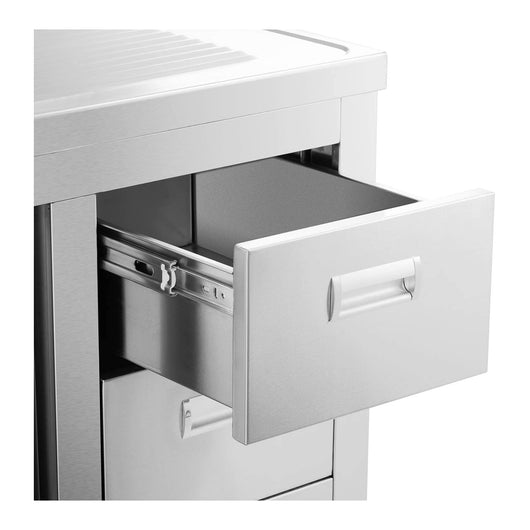 Lavello inox su vano 1 vasca inox 400 x 400 x 300 mm 14_0005024