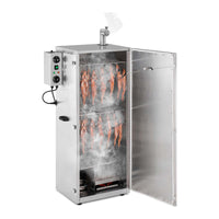 Affumicatoio professionale per carne pesce caldo e freddo mobile in acciaio inox volume 147 litri timer 0 - 120 min potenza 1000 watt materiale acciaio inox 0 - 100 °C 14_0003972