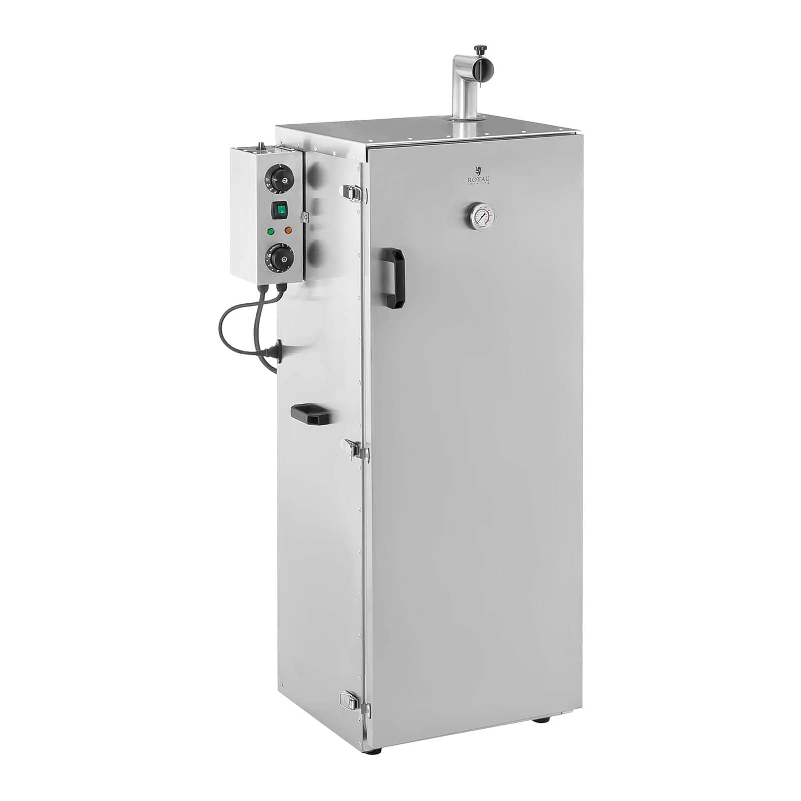 Affumicatoio professionale per carne pesce caldo e freddo mobile in acciaio inox volume 147 litri timer 0 - 120 min potenza 1000 watt materiale acciaio inox 0 - 100 °C 14_0003972