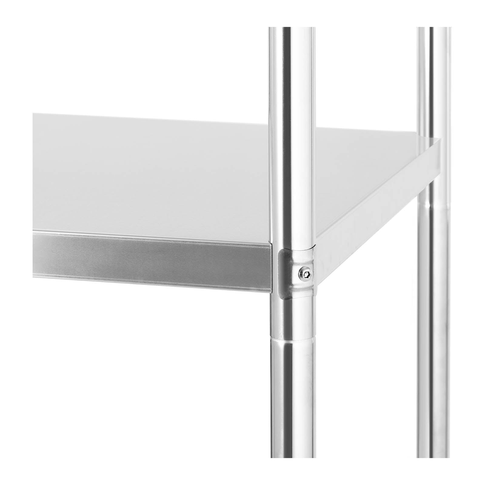 Ripiano in acciaio inox 60 x 60 x 180 cm 200 kg professionale 14_0005187