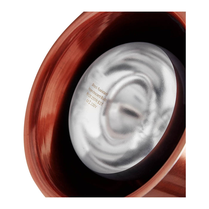 Lampada riscaldante per cucina e ristorazione scaldapiatti (materiale: acciaio, attacco: E27 (max. 250 watt), aspetto: ottone, tensione: 230 v) 14_0004319