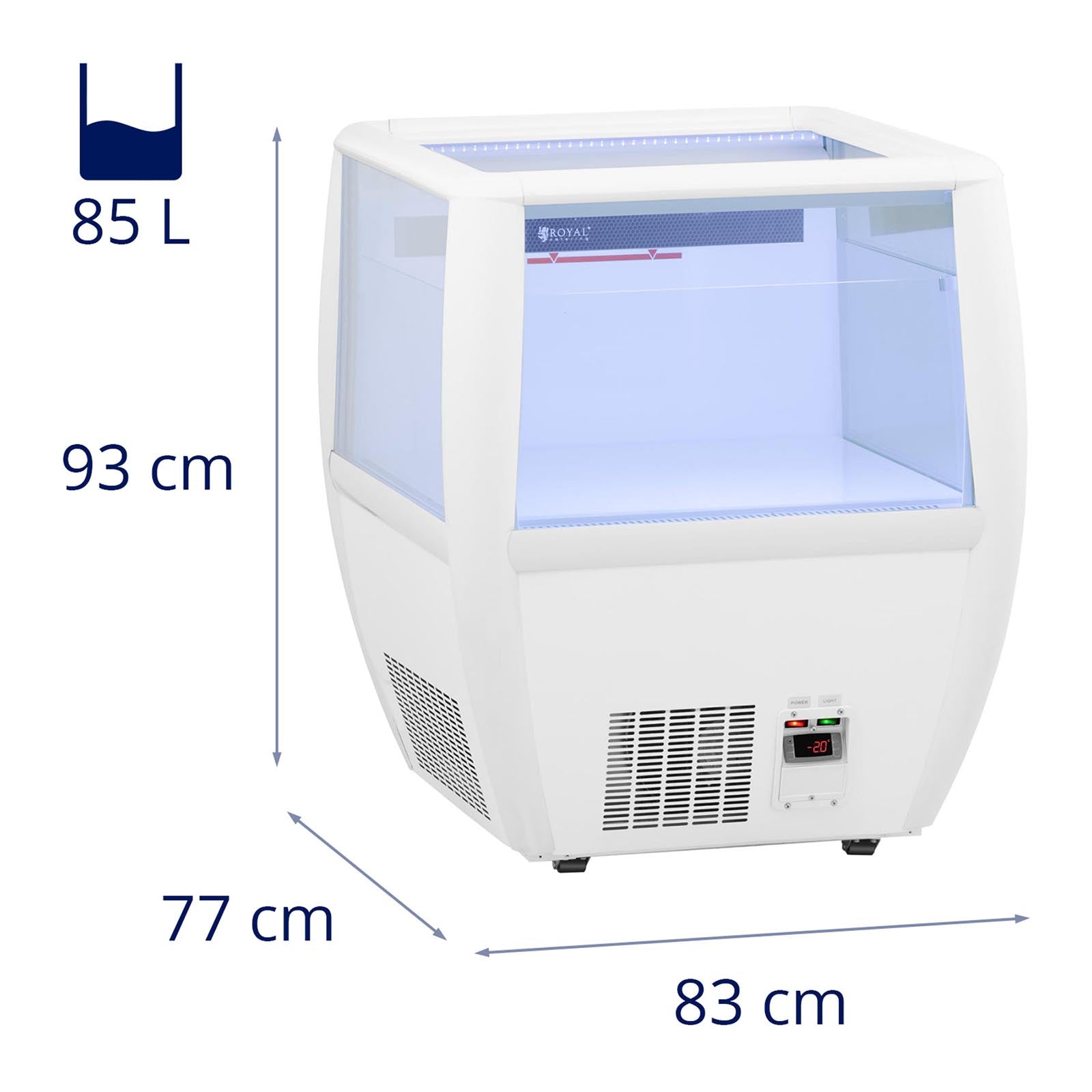 Contenitore refrigerato vetrina refrigerata orizzontale banco aperto isola self-service (volume: 85 litri, temperatura: -2 - 10 °C, potenza: 230 watt) 14_0005354