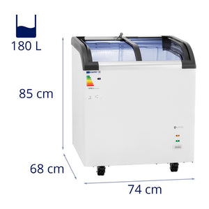 Congelatore orizzontale professionale di grandi dimensioni (volume: 180 litri, refrigerante: r290, potenza: 180 watt, range di temperatura: -30 – 5 °C, materiali: acciaio/alluminio) 14_0005274