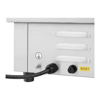 Fry top elettrico professionale in acciaio inox per tavolo ristorante doppio 2 fuochi 73 x 40 cm (2 x 2.200 watt, 730 x 400 mm, liscia) 14_0004069