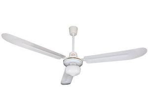 ventilatore da soffitto con 3 pale in metallo con luce 60 w ï cm. 140 cod:ferx.vit52815