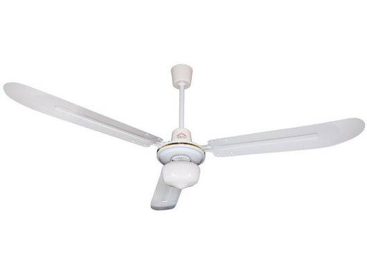 ventilatore da soffitto con 3 pale in metallo con luce 60 w ï cm. 140 cod:ferx.vit52815