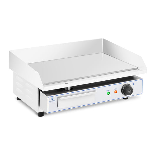Plancha elettrica professionale in acciaio inox per tavolo ristorante 1 fuoco 55 x 40 cm (3.000 watt, 550 x 400 mm, liscia) 14_0004070