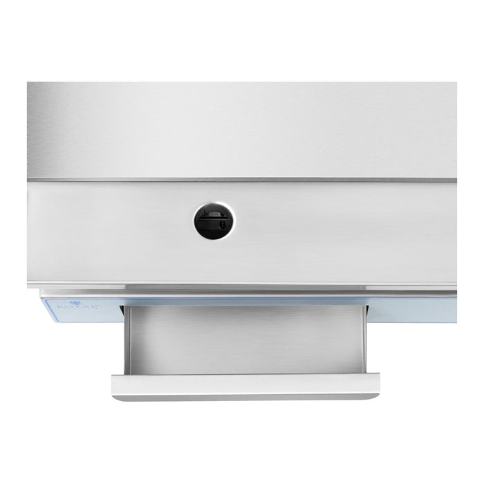 Plancha elettrica professionale in acciaio inox per tavolo ristorante 1 fuoco 55 x 40 cm (3.000 watt, 550 x 400 mm, liscia) 14_0004070